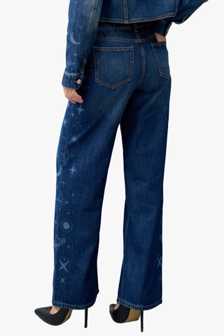 Quần Dài Jeans Nữ Suông Vừa