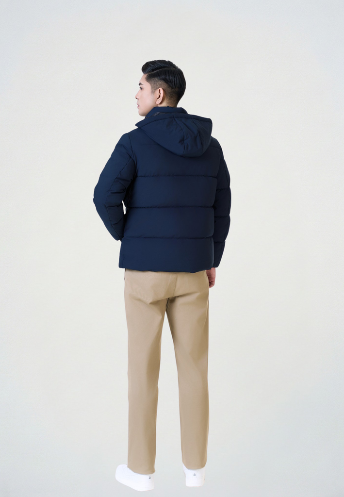 Áo Phao Nam 3 Lớp Dáng Ngắn – Giữ Ấm Tối Đa, Chắn Gió Tốt