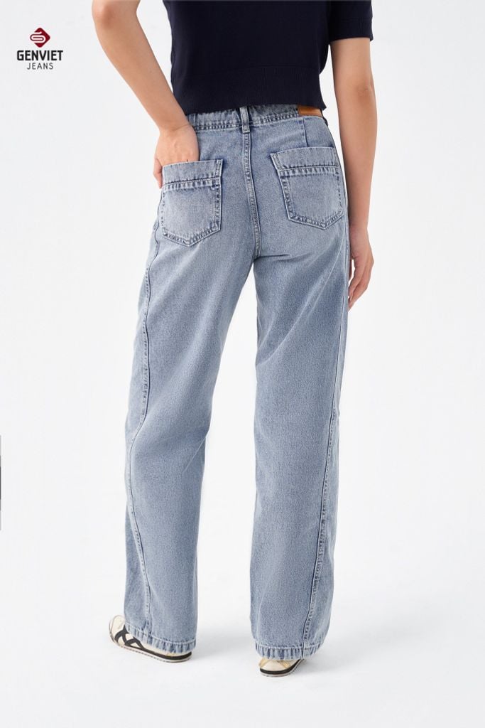 Quần Jeans Nữ Suông Vừa