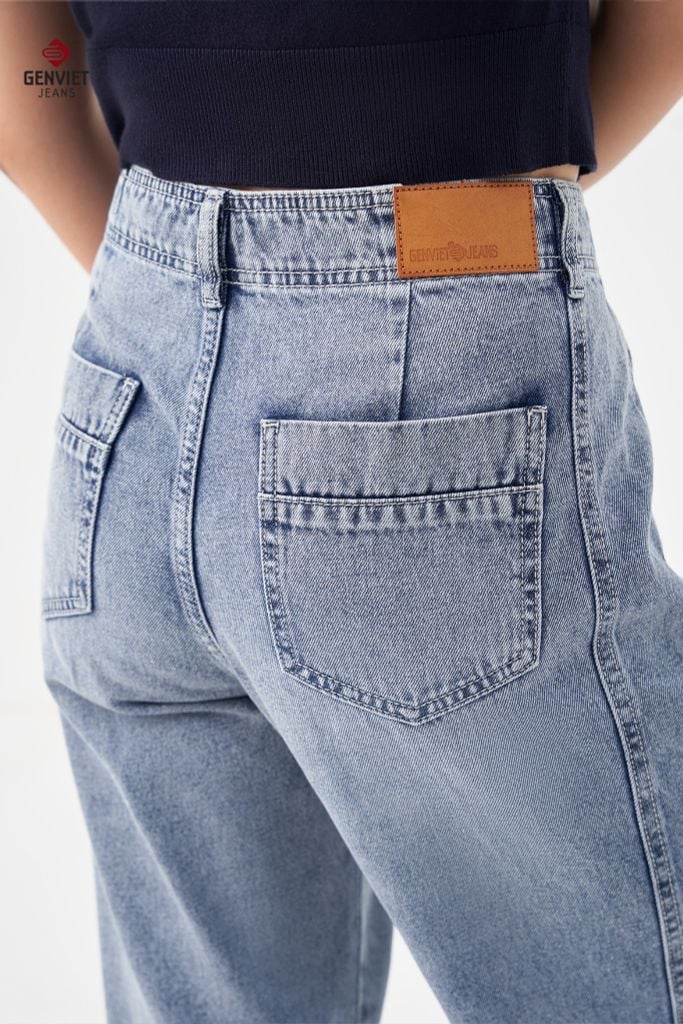 Quần Jeans Nữ Suông Vừa