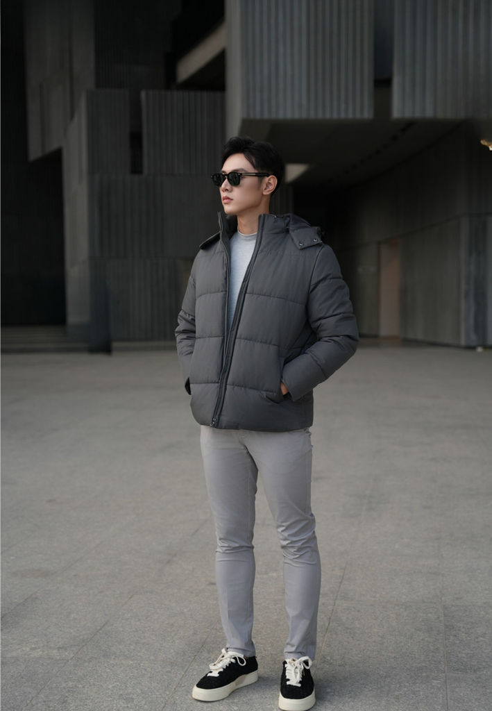 Áo Phao Nam 3 Lớp Dáng Ngắn – Giữ Ấm Tối Đa, Chắn Gió Tốt