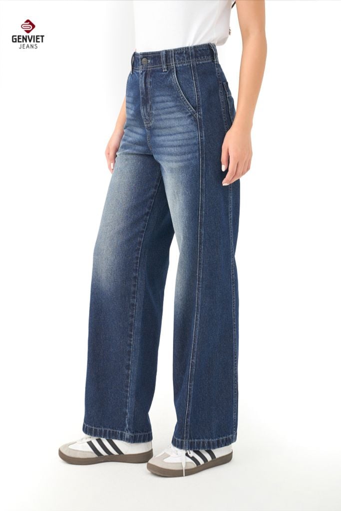 Quần Jeans Nữ Suông Vừa