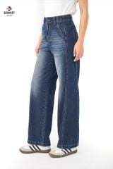 Quần Jeans Nữ Suông Vừa