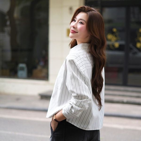 Set Sơ Mi Sọc Dạo Phố - mặt sau