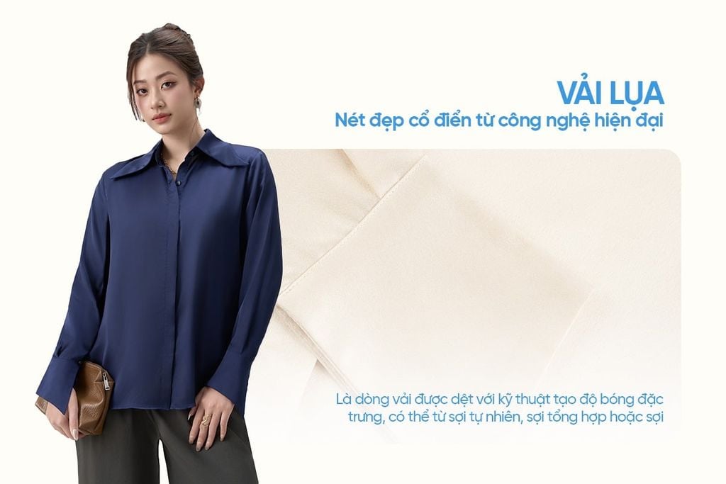 Áo Sơ Mi Lụa Nữ Dài Tay - Cổ Bản To Sang Trọng