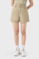 Quần Sooc Nữ Dáng A Kaki - Thiết Kế 2 Khuy Tôn Dáng Trẻ Trung