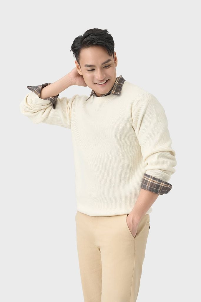 Áo Len Nam Lông Cừu – Cổ Tròn Trung Tính