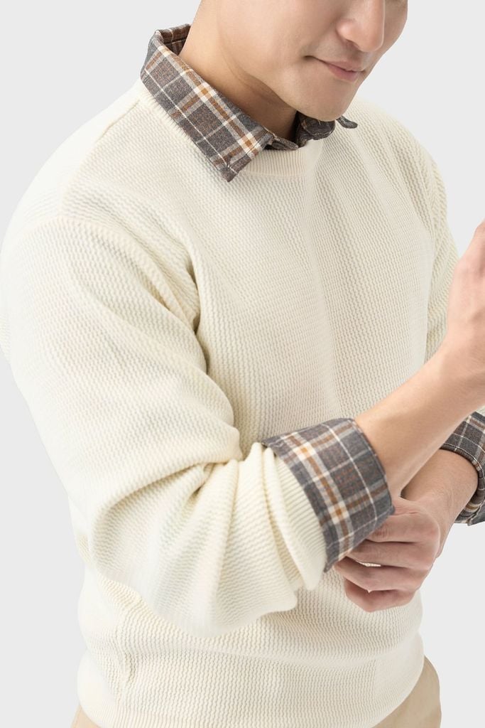 Áo Len Nam Lông Cừu – Cổ Tròn Trung Tính