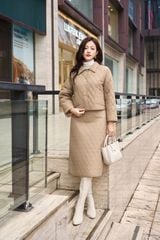 Chân Váy Dáng Dài, Juyp Nữ Họa Tiết Chần Trám Trẻ Trung