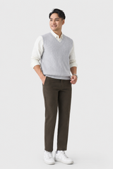 Áo Len Sát Nách Nam Cổ V Premium Fine-Knit - Chuẩn Form Lịch Lãm