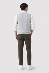 Áo Len Sát Nách Nam Cổ V Premium Fine-Knit - Chuẩn Form Lịch Lãm