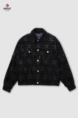 Áo Khoác Denim Unisex 1 Lớp Form Rộng – Hiệu ứng laser và wash nhẹ