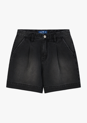 Quần Sooc Jeans Nữ Dáng A Cạp Cao - Thiết Kế Ly Trước Trẻ Trung