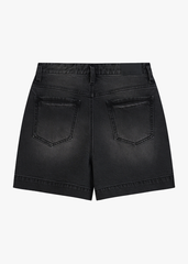 Quần Sooc Jeans Nữ Dáng A Cạp Cao - Thiết Kế Ly Trước Trẻ Trung