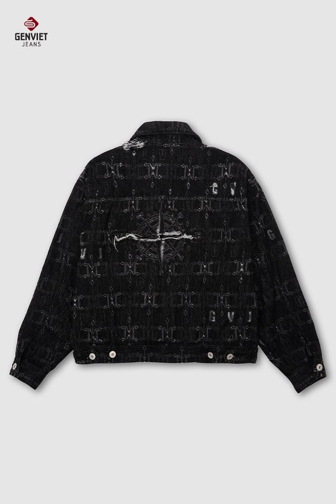 Áo Khoác Denim Unisex 1 Lớp Form Rộng – Hiệu ứng laser và wash nhẹ