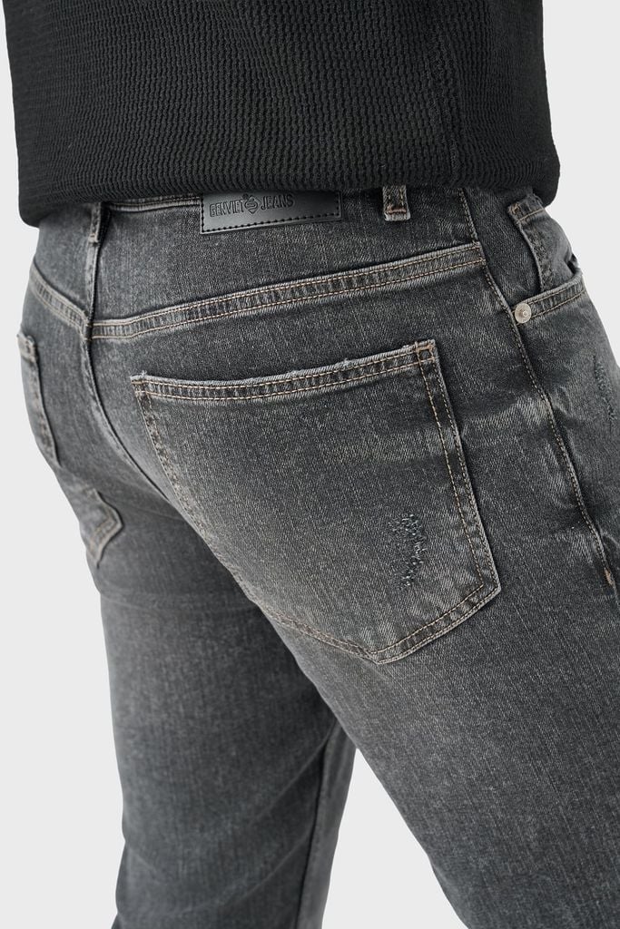 Quần Jean Nam Form Col Đứng - Vải Jeans Chéo Bền Chắc