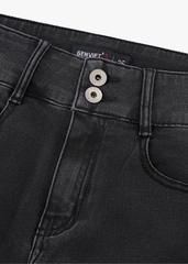 Quần Jean Nữ Ống Vảy Trẻ Trung - Cạp Cao 2 Cúc