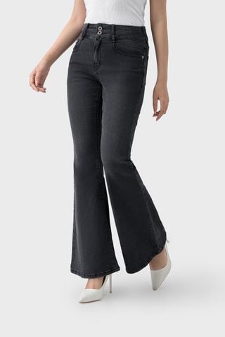 Quần Jean Nữ Ống Vảy Trẻ Trung - Cạp Cao 2 Cúc