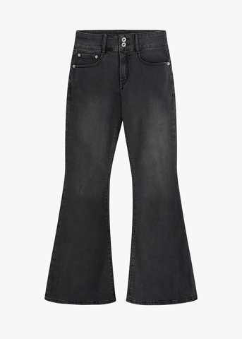 Quần Jean Nữ Ống Vảy Trẻ Trung - Cạp Cao 2 Cúc