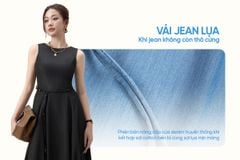 Đầm Jeans Nữ Sát Nách Dáng Xòe - Thiết Kế Váy Thắt Eo Gấu Bí