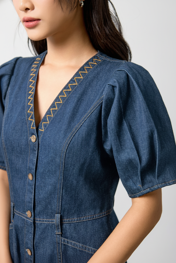 Đầm Jean Chữ A Nữ