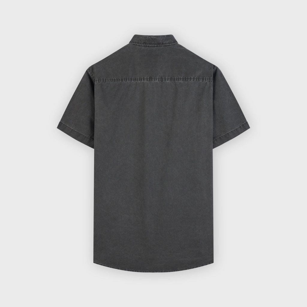 Áo Sơ Mi Nam Cộc Tay Phom Suông - Chất Liệu Thô Thoáng Mát, Trẻ Trung