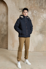 Áo Phao 3 Lớp Chần Bông Có Mũ Tháo Rời - Tay Bo Chun, Ấm Áp