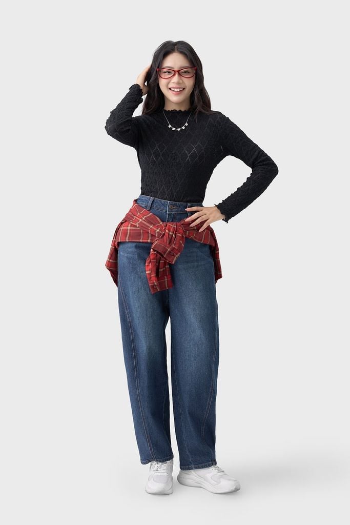 Áo Thun Nữ Viền Nhún – Chất Ren Nhẹ Thoáng