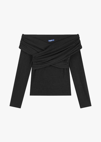 Áo Thun Nữ Trễ Vai Dài Tay GENVIET Dáng Ôm