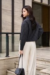 Áo Khoác Phao Nữ Dáng Ngắn Thiết Kế Chần Trám Trẻ Trung, Chất Liệu Cao Cấp Ấm Áp