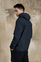 Áo Khoác Gió Có Mũ 2 Lớp - Túi Chéo, Chống Nước, Cản Gió