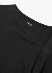 Áo Thun Nữ Dài Tay - Cổ Lệch Nhún Sườn Dáng Ôm