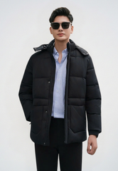 Áo Khoác Phao Nam 3 Lớp Dáng Lửng - Chống Nước, Chắn Gió