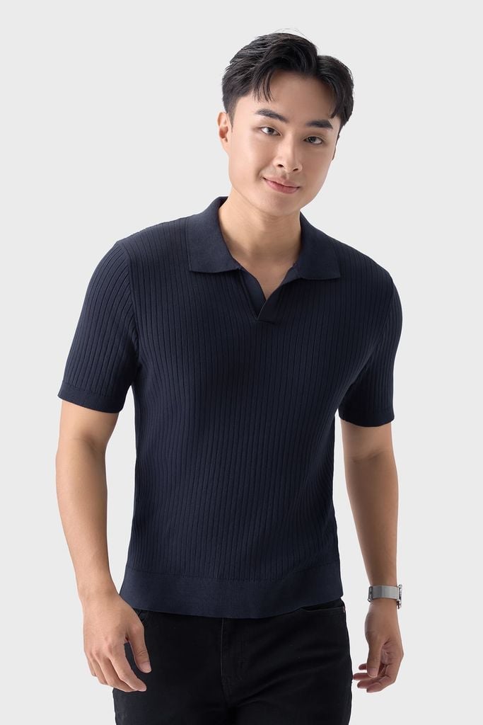 Áo Len Nam Cộc Tay Polo Knit - Slim-fit Trẻ Trung Lịch Lãm
