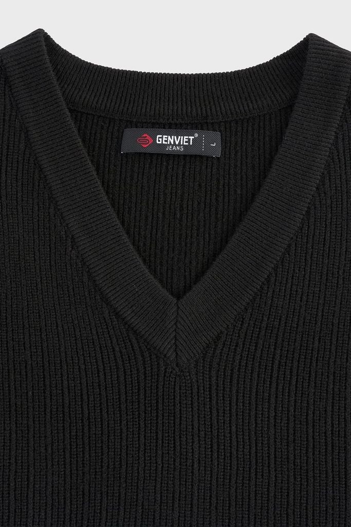 Áo Len Sát Nách Nam Cổ V Premium Fine-Knit - Chuẩn Form Lịch Lãm