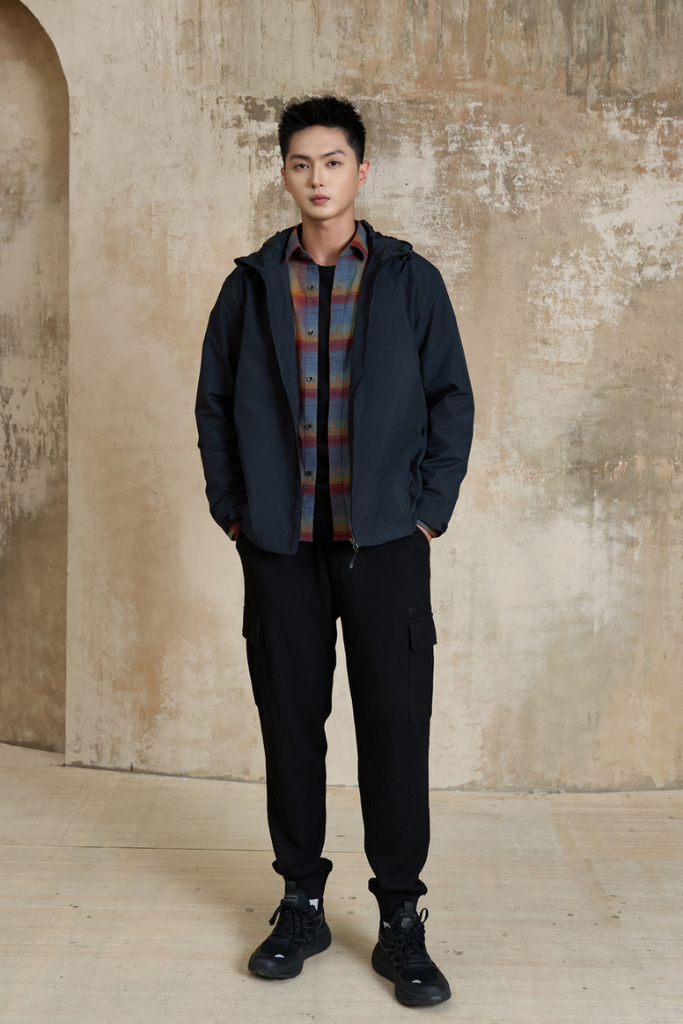 Áo Khoác Gió Có Mũ 2 Lớp - Túi Chéo, Chống Nước, Cản Gió