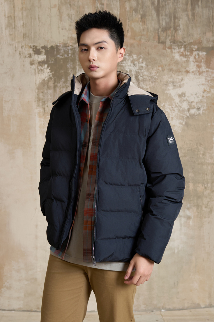 Áo Phao 3 Lớp Chần Bông Có Mũ Tháo Rời - Tay Bo Chun, Ấm Áp