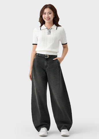 Quần Jeans Nữ Ống Thùng