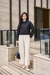 Áo Khoác Phao Nữ Dáng Ngắn Thiết Kế Chần Trám Trẻ Trung, Chất Liệu Cao Cấp Ấm Áp