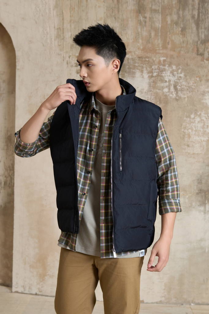 Áo Phao Gile 3 Lớp Chần Bông - Cổ Cao Cản Gió, Giữ Ấm Tốt