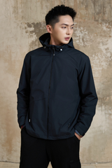 Áo Khoác Gió Có Mũ 2 Lớp - Túi Chéo, Chống Nước, Cản Gió