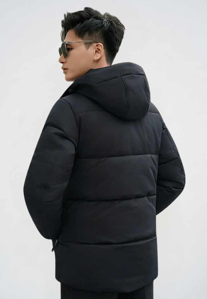 Áo Khoác Phao Nam 3 Lớp Dáng Lửng - Chống Nước, Chắn Gió