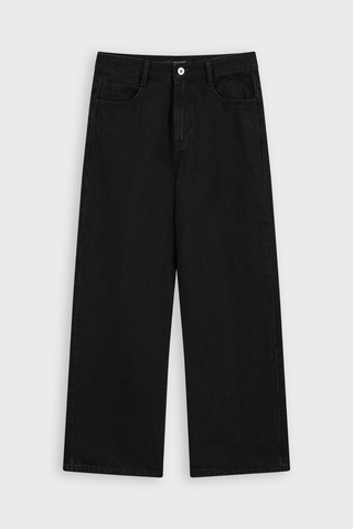 Quần Jean Nữ Ống Suông Vừa Cotton Denim Cao Cấp - Cạp Cao Hack Dáng Thon Gọn Tinh Tế