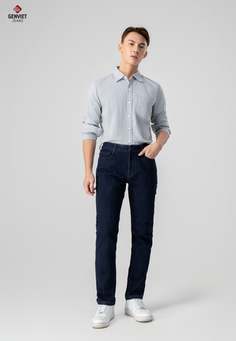 Quần Jeans Nam Ống Col Đứng