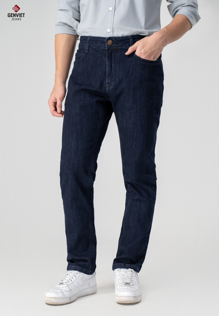 Quần Jeans Nam Ống Col Đứng