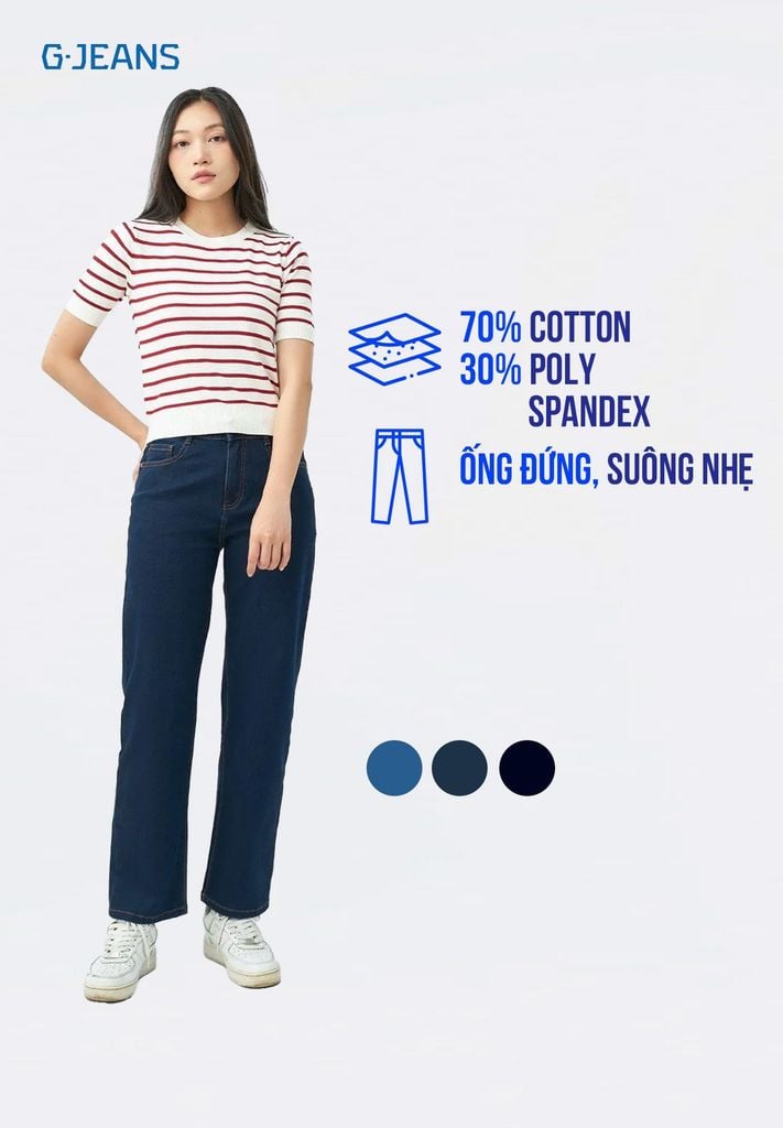 Quần Jeans Nữ Ống Đứng