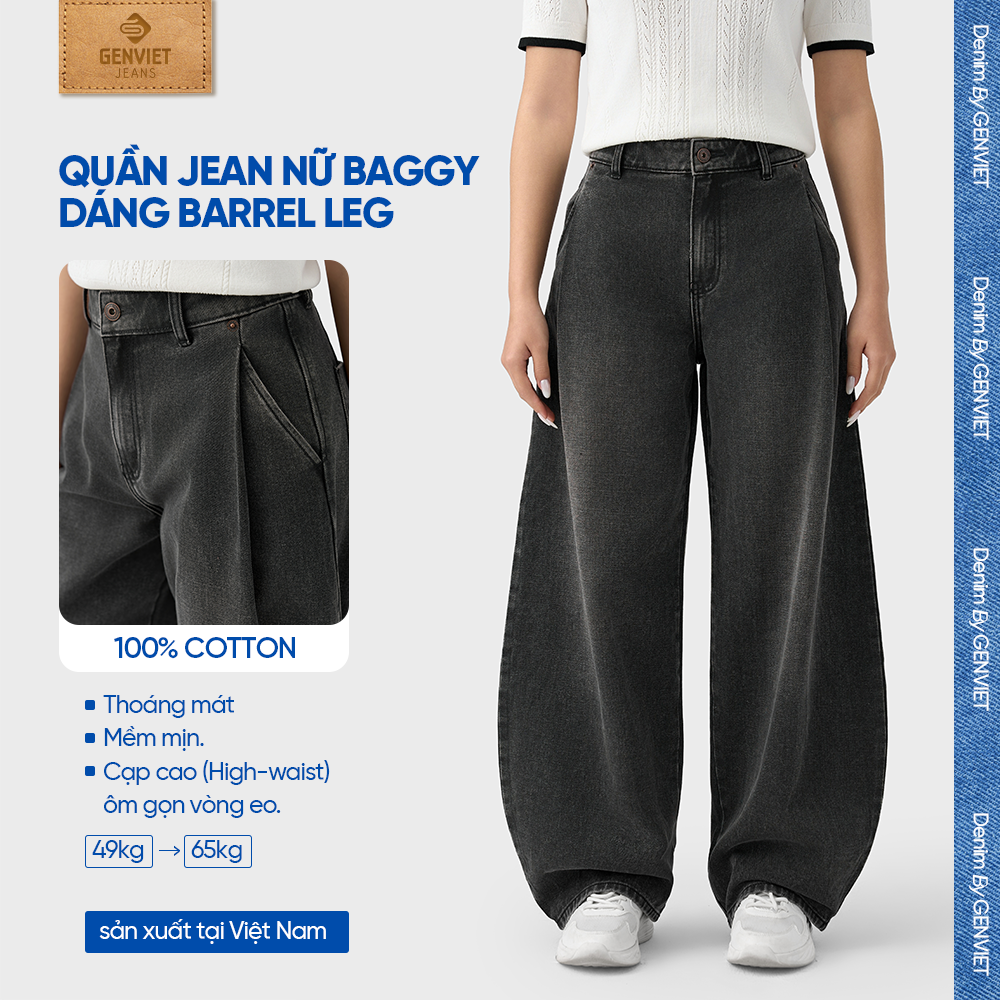Quần Jeans Nữ Ống Cong Cá Tính