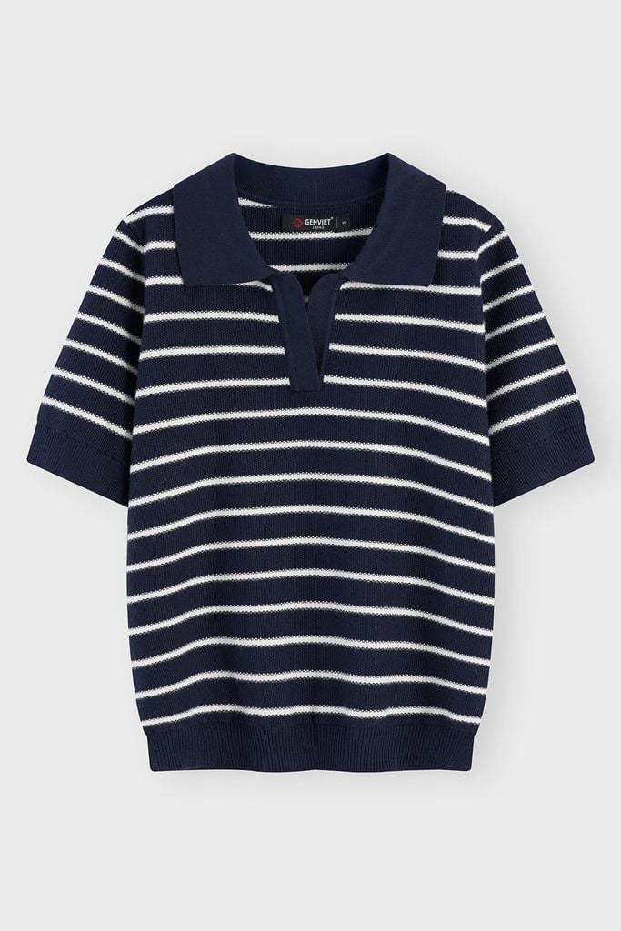 Áo Len Cộc Tay Nữ Cổ Polo Len Dệt Cotton Mềm Mát Cao Cấp - Trẻ Trung, Chuẩn Form Thanh Lịch