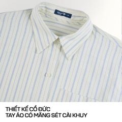 Áo Sơ Mi Nữ Kẻ Sọc Dài Tay - Vải Thô Thoáng Mát, Form Suông Dễ Mặc