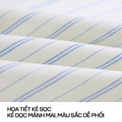 Áo Sơ Mi Nữ Kẻ Sọc Dài Tay - Vải Thô Thoáng Mát, Form Suông Dễ Mặc